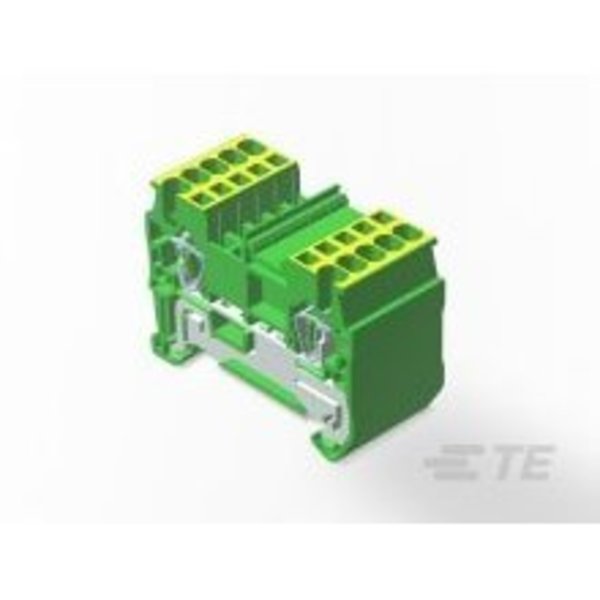 Te Connectivity 1.5 Mm 2 Wire 1 In 1 Out Spring Clamp Type Terminal Block With Ground Function 2271574-1